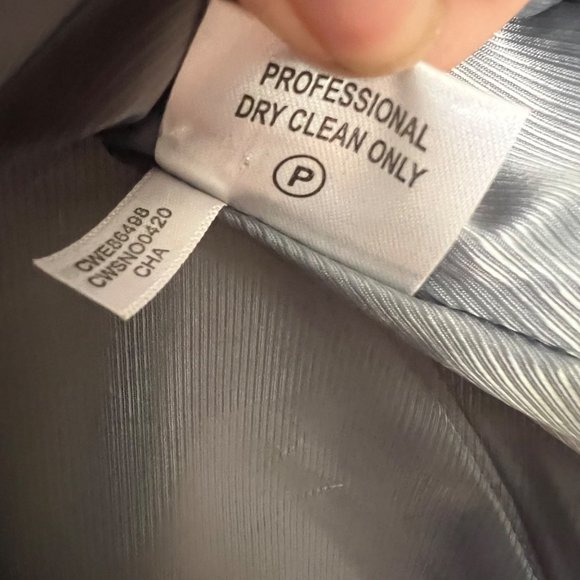 Calvin Klein Size 12 Wool Blend Winter Coat Dark Charcoal Gray Peacoat Belted - Picture 6 of 8